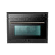 Forno Espresso 24" Built-In Microwave Oven, Black. Ant. Brass Handles — FMWDR3093-24BLK