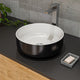 ALFI brand Black & White 15" Round Above Mount Ceramic Sink ABC908