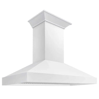 ZLINE 48" Wooded Smooth Bright White Finish Wall Range Hood KBWW-48