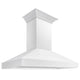 ZLINE 48" Wooded Smooth Bright White Finish Wall Range Hood KBWW-48
