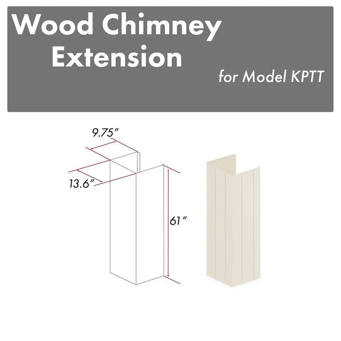 ZLINE 61" Wooden Chimney Extension, Ceilings up to 12 ft., KPTT-E