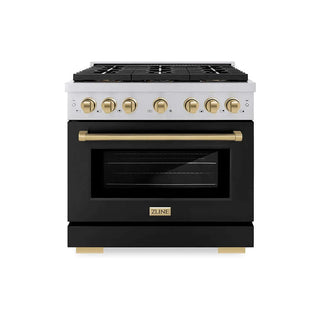 ZLINE 36" Paramount Gas Range DuoPro™ Cooktop, Convection Gas Oven PSGRZ-BLM-36-CB