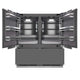 ZLINE 72" Panel Ready Built-In Bottom Freezer Refrigerator,Water Dispenser, Ice Maker,Graphite Gray Polished Gold GRBITZ-72-G