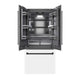 ZLINE 36" Built-In Bottom Freezer Refrigerator with Water Dispenser, Ice Maker, White Matte, Graphite Gray Interior, Matte Black GRBIVZ-WM-36-MB