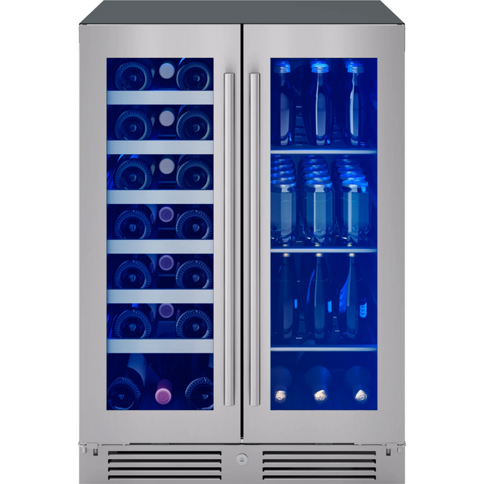 Zephyr 24" Built-In Dual Zone Wine & Beverage Cooler, PRWB24C32CG