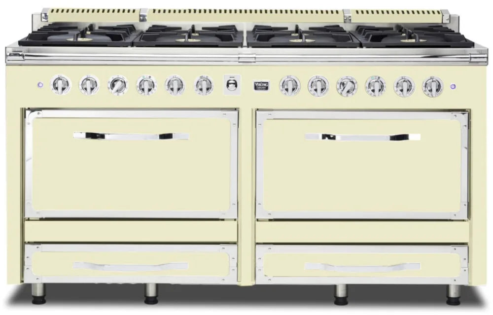 VIKING Tuscany Series 66" Dual Fuel Range, Vanilla Cream TVDR6618BVC