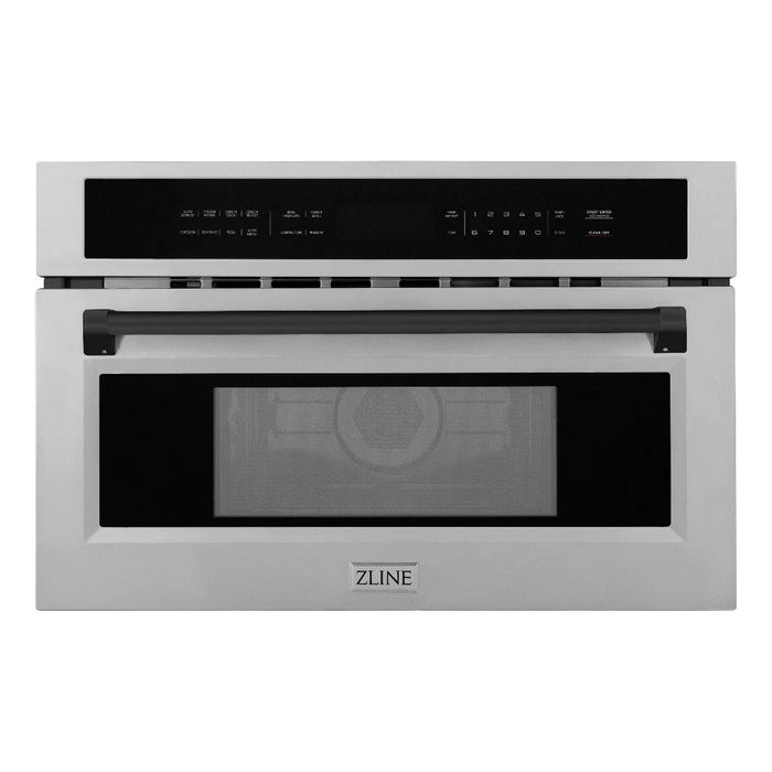 ZLINE 30” Convection Microwave, Stainless Steel, Matte Black MWOZ-30-MB