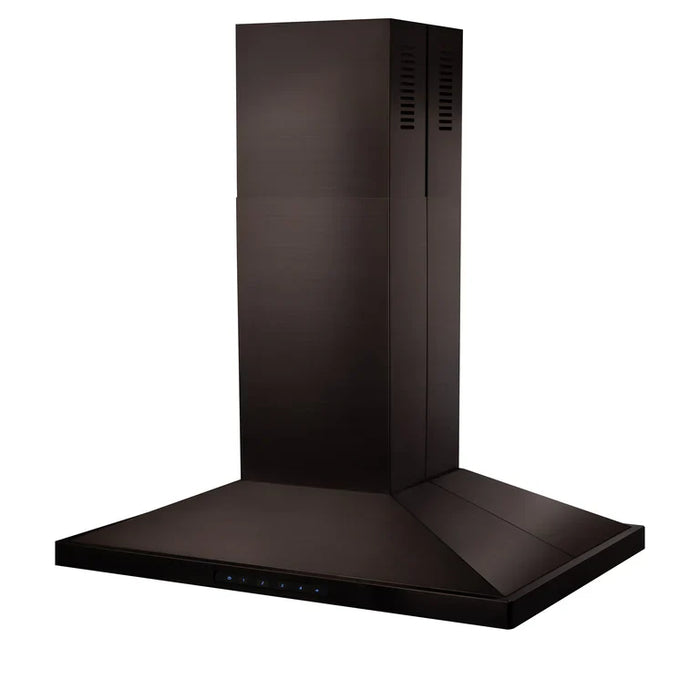 ZLINE 30" Island Range Hood in Black Stainless Steel, BSGL2iNCRN-BT-30
