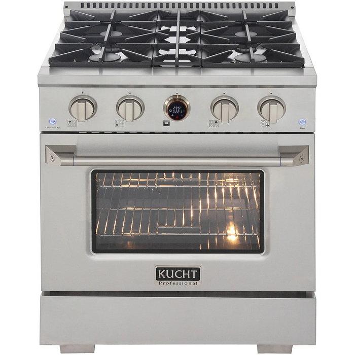 Kucht 2 Piece Kitchen Appliances Package with Dual Fuel Range KXP30-KRH300-SS