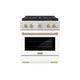 ZLINE 30" Paramount Dual Fuel Range DuoPro™ Cooktop, Electric Convection Oven PSDRSZ-WM-30-CB