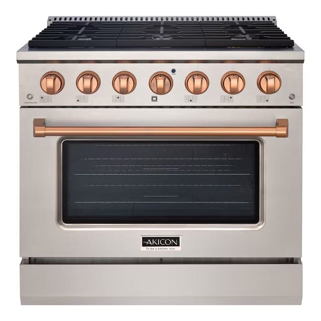 Akicon 36" Convection Oven Freestanding Natural Gas Range - AK-JK36A1-SC