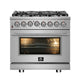 Forno Massimo 36″ Dual Fuel Range — FFSGS6125-36