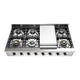 ILVE Nostalgie II 48" Built-In Gas Rangetop UHCP48FNSSB