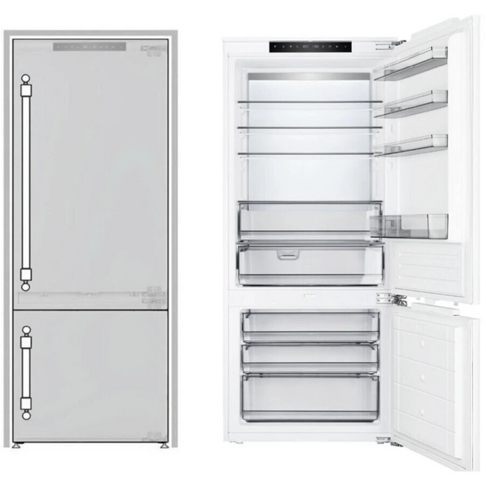 ILVE 28" Built-In Bottom Freezer Refrigerator, Panel Ready URBM28SIWPRY