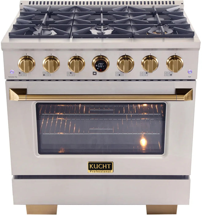 Kucht KX Series 36" Freestanding Dual Fuel Range Liquid Propane KXP36-GL/LP