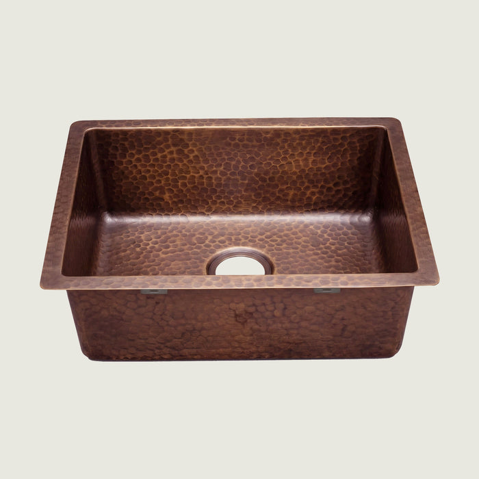 Nauxus Custom Handmade Undermount Copper Kitchen Sink, UDMK05-NX