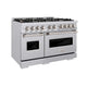 ZLINE 48" Dual Fuel Range, Gas Cooktop, Electric Convection Oven Stainless Steel, CDR-BR-48