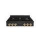 ZLINE 30" Paramount Gas Rangetop Black Stainless Steel Polished Gold SRTBZ-30-G