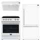 Forno Espresso - 30" Elec. Range, Range Hood and Fridge in White — FBDL-001-03US