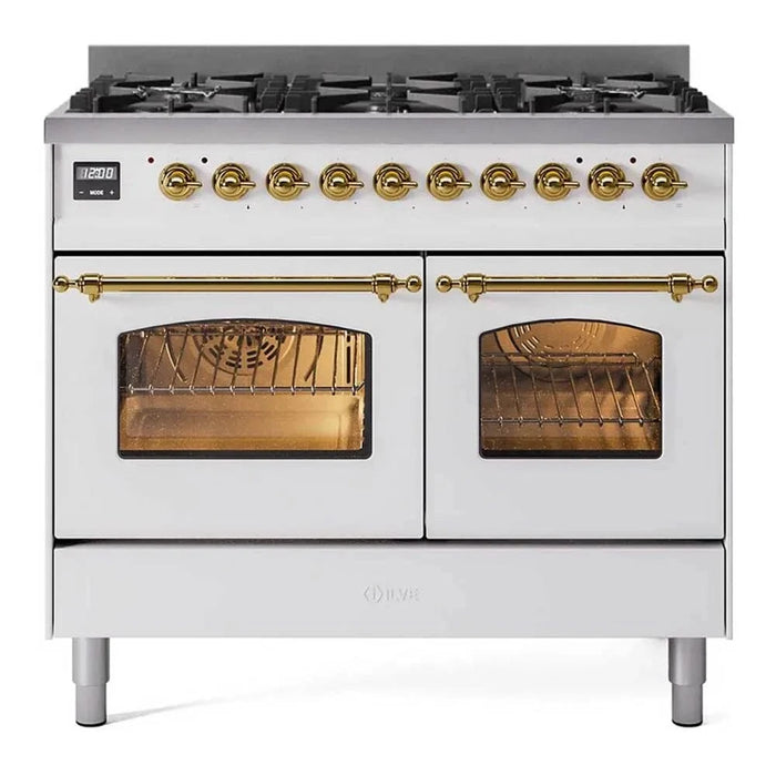 ILVE Nostalgie II Limited Edition 40" Dual Fuel Range White UPD406NMPWHG