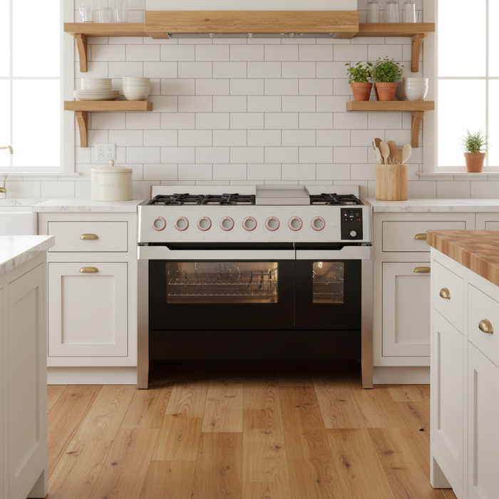 ILVE Panoramagic 48" Dual Fuel Range, Stainless Steel UPM12FDS3SS