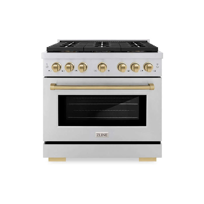 ZLINE 36" Paramount Dual Fuel Range DuoPro™ Cooktop, Electric Convection Oven PSDRZ-36-CB