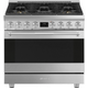SMEG 36" Freestanding Dual Fuel Range, SPR36UGMX