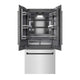 ZLINE 36" Built-In Bottom Freezer Refrigerator with Water Dispenser, Ice Maker, DuraSnow® SS, Graphite Gray Interior, Matte Black GRBIVZ-SN-36-MB
