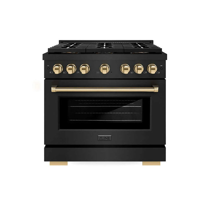 ZLINE 36" Paramount Dual Fuel Range DuoPro™ Cooktop, Electric Convection Oven PSDRBZ-36-G