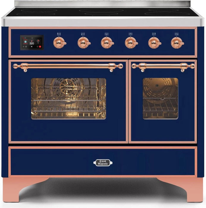 ILVE Majestic II 40" Induction Range Midnight Blue Copper Trim UMDI10NS3MBP