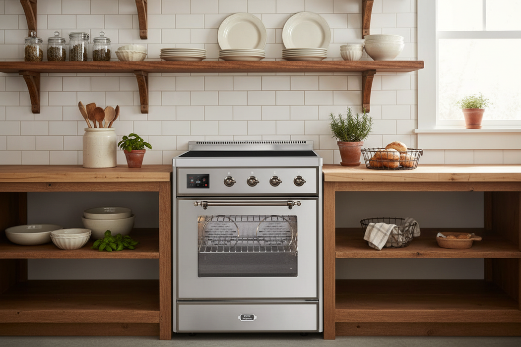 ILVE 30"Majestic II Induction Range, Stainless Steel Bronze Trim UMI30NE3SSB