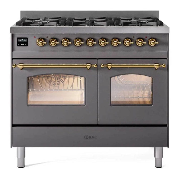 ILVE Nostalgie II Limited Edition 40" Dual Fuel Range Matte Graphite UPD406NMPMGG