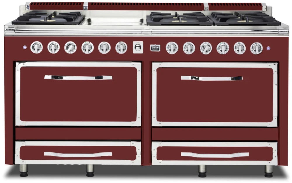 VIKING Tuscany Series 66" Dual Fuel Range Griddle, Reduction Red TVDR6616GRE