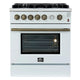 Forno Giovanni 30" Gas on Gas Range — FFSGS6274-30WHT