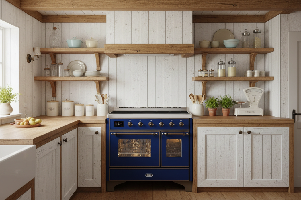 ILVE Majestic II 40" Induction Range Midnight Blue Bronze Trim UMDI10NS3MBB