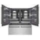 ZLINE 72" Built-In Bottom Freezer Refrigerator,Water Dispenser, Ice Maker, DuraSnow® Stainless Steel Graphite Gray Matte Black GRBITZ-SN-72-MB