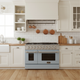 Kucht 48" Gas Range in Stainless Steel with Light Blue Oven Doors, KNG481-LB