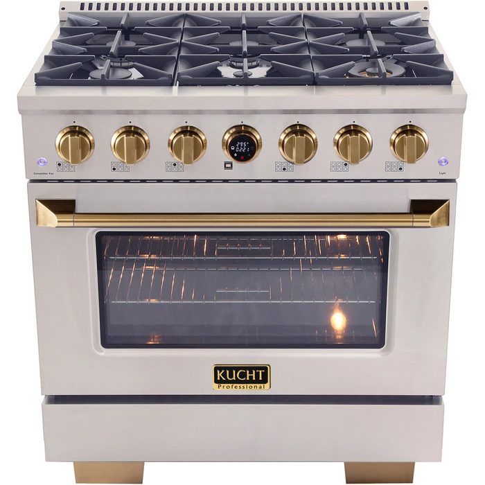 Kucht 36" Freestanding Dual Fuel Range KXP36-GL