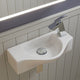 ALFI brand White 18" Small Wall Mounted Ceramic Sink, Faucet Hole ABC114