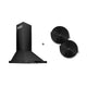 ZLINE Wall Range Hood, Black Stainless Steel, Charcoal Filters BSKBN-CF