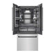 ZLINE 36" Built-In Bottom Freezer Refrigerator with Water Dispenser, Ice Maker, Stainless Steel, Graphite Gray Interior, Matte Black GRBIVZ-304-36MB