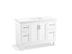 KOHLER Quo 48" bathroom vanity cabinet, sink, quartz top K-28383-ASB