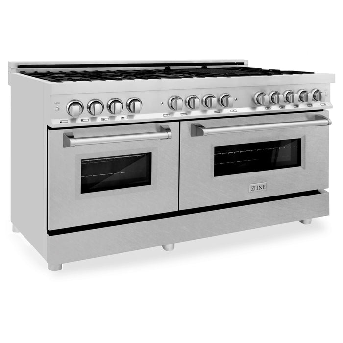 ZLINE 60" Professional Dual Fuel Range with Snow Finish Door, RA-SN-60