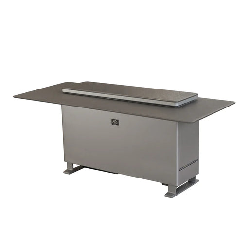 Elevato Smart Bar Table, Sandstone Black, fridge, freezer, Bluetooth control - Front View