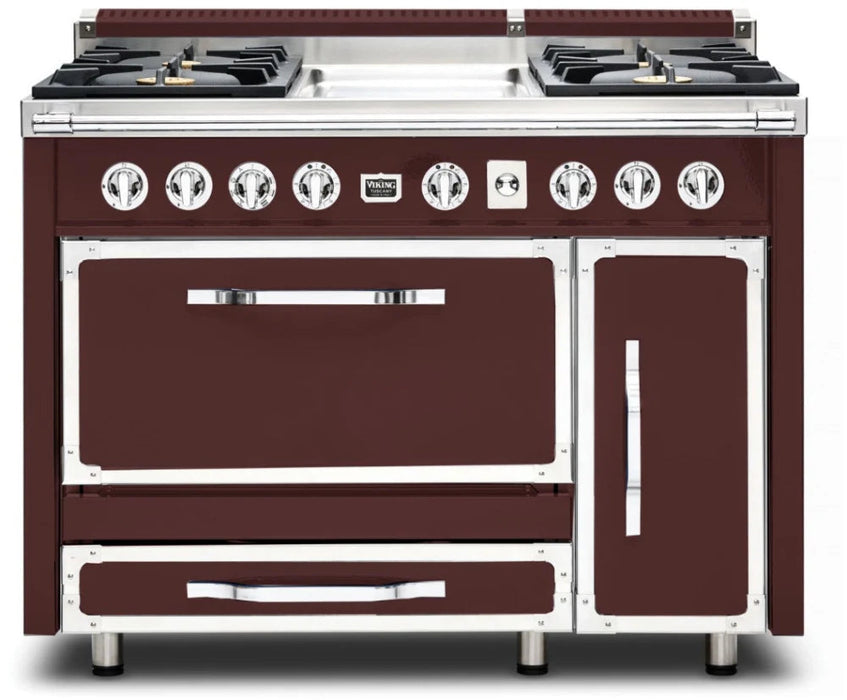 VIKING Tuscany Series 48" Dual Fuel Range Griddle, Kalamata Red TVDR4814GKA