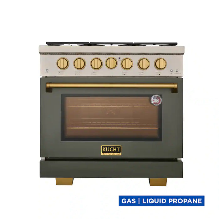 KUCHT 36" Natural Gas Range, KFX3600X-7AAG