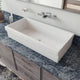 ALFI brand 36" White Above Mount Fireclay Bath Trough Sink AB36TR