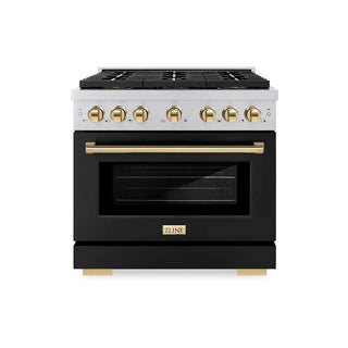 ZLINE 36" Paramount Gas Range DuoPro™ Cooktop, Convection Gas Oven PSGRZ-BLM-36-G