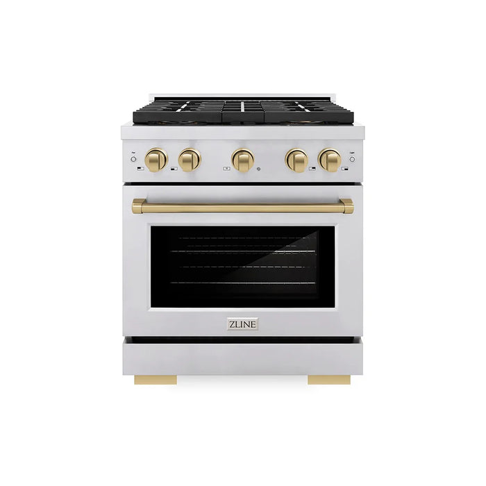 ZLINE 30" Paramount Dual Fuel Range DuoPro™ Cooktop, Electric Convection Oven PSDRSZ-30-CB