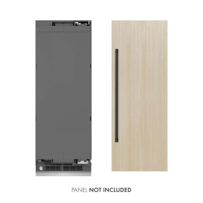 ZLINE 30" Panel Ready Column Refrigerator, Graphite Gray Interior Matte Black RBCRVZ-30-MB